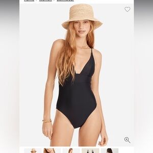 J. Crew Plunge One Piece Navy